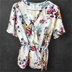 Sienna Sky Floral Ruffle Blouse - Multicolor